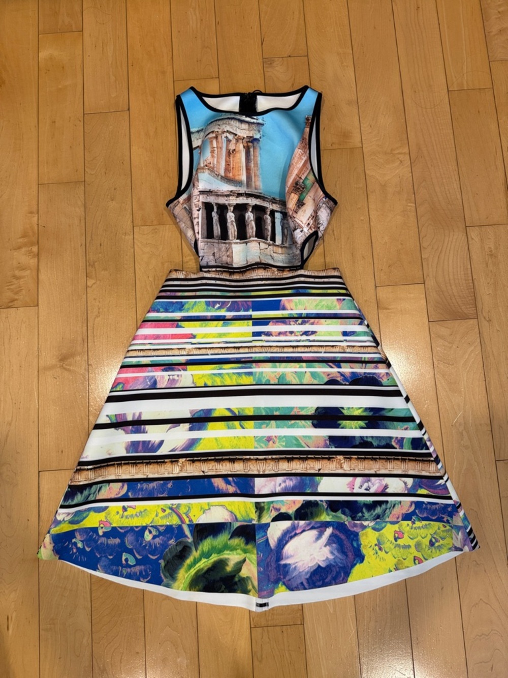 Woman’s Clover Canyon Black & Blue Printed Dress